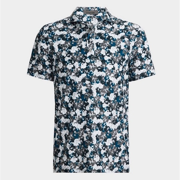Tropical Navy Floral Men's Shirt - Picture 1 of 10